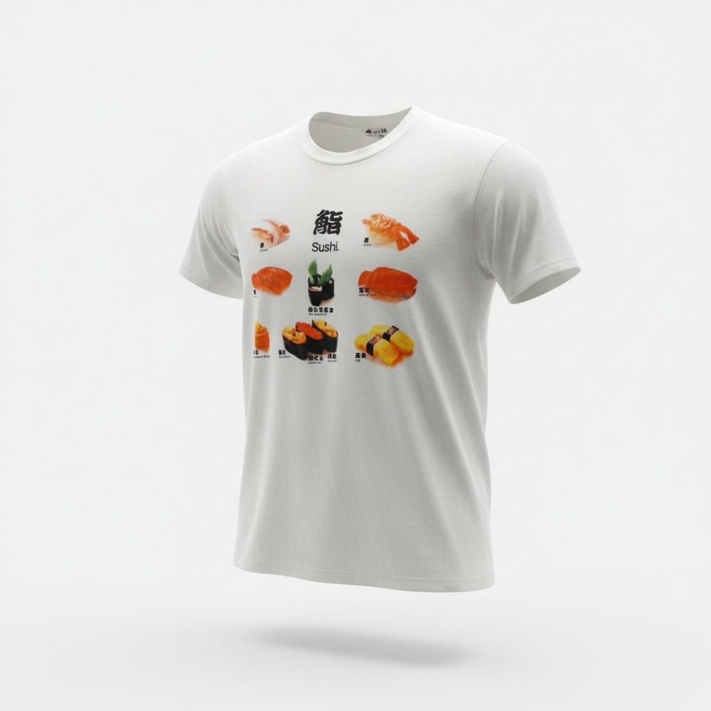 White Sushi Graphic T-Shirt